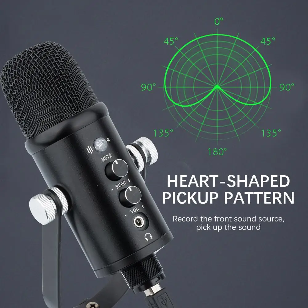USB Microphone Professional Condenser Recording Podcast Microphone Suspension Arm PC Microphone Adjustable Stand Kit for YouTube
USB Microphone Professional Condenser Recording Podcast Microphone Suspension Arm PC Microphone Adjustable Stand Kit for YouTube