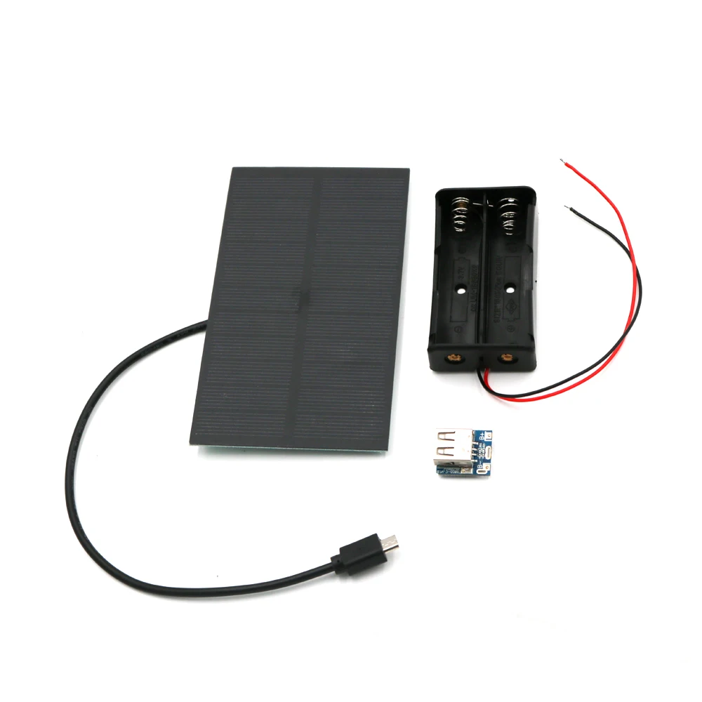 Панель внешнего аккумулятора с солнечной батареей 3 7 в до 5 В Micro USB 2 А зарядное
