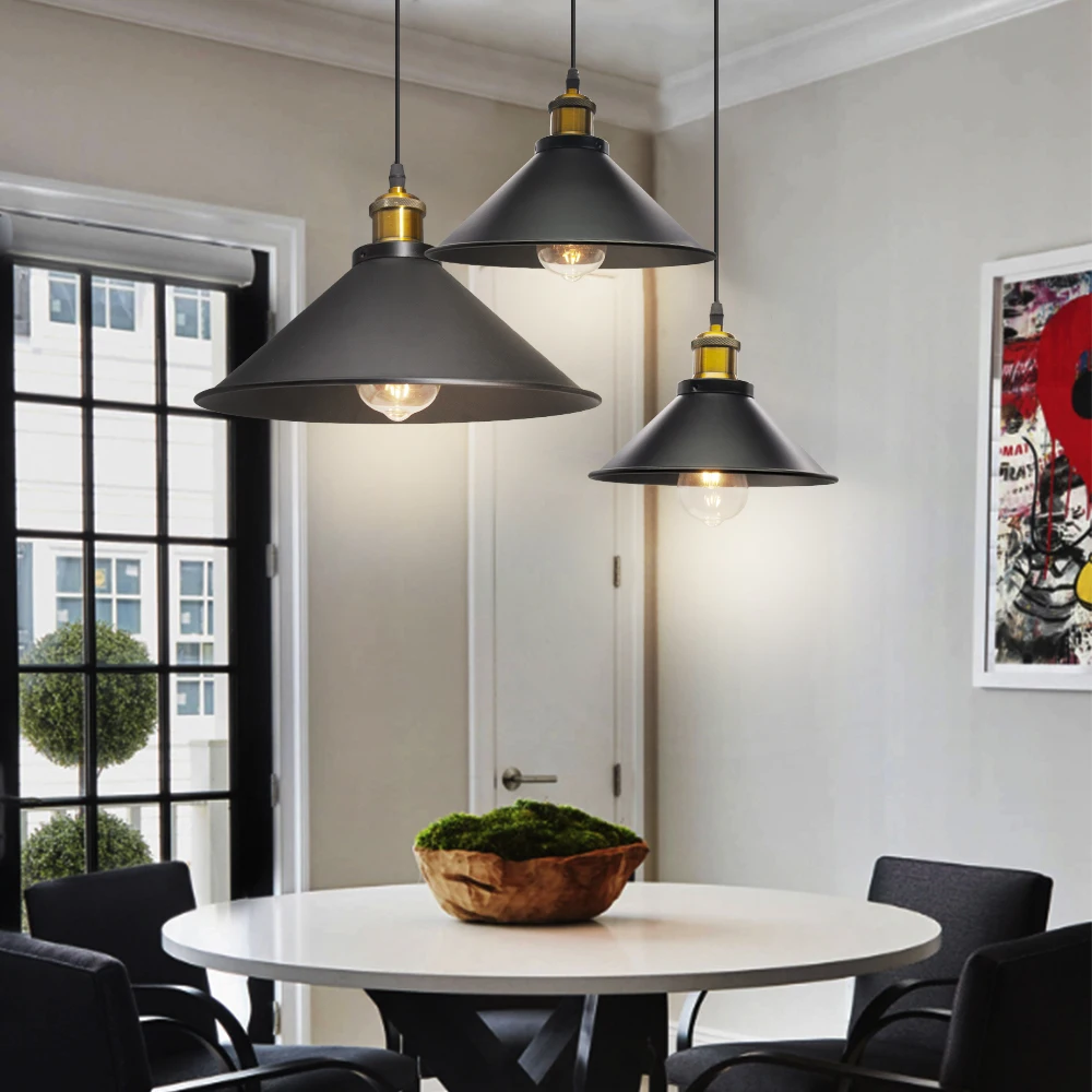 Artpad Europe Style Pendant Light Home Kitchen Cafe Black Iron Lampshade 3 Heads Industrial Hanging Lamp E27 Fixtures
Artpad Europe Style Pendant Light Home Kitchen Cafe Black Iron Lampshade 3 Heads Industrial Hanging Lamp E27 Fixtures