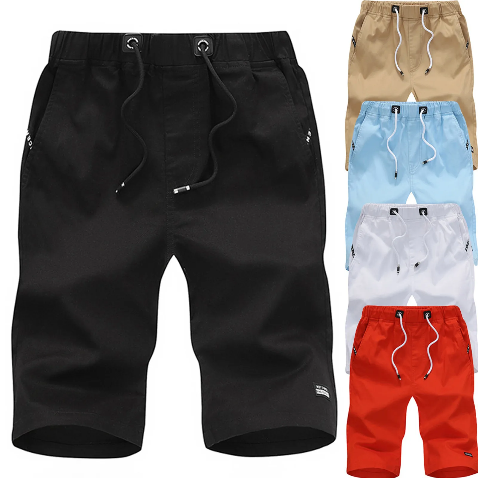Fashion Men Summer Leisure Sports Five-cent Shorts Casual Solid Colors Drawstring Elastic Waist Beach Short Pantalones Hombre#g3
Fashion Men Summer Leisure Sports Five-cent Shorts Casual Solid Colors Drawstring Elastic Waist Beach Short Pantalones Hombre#g3