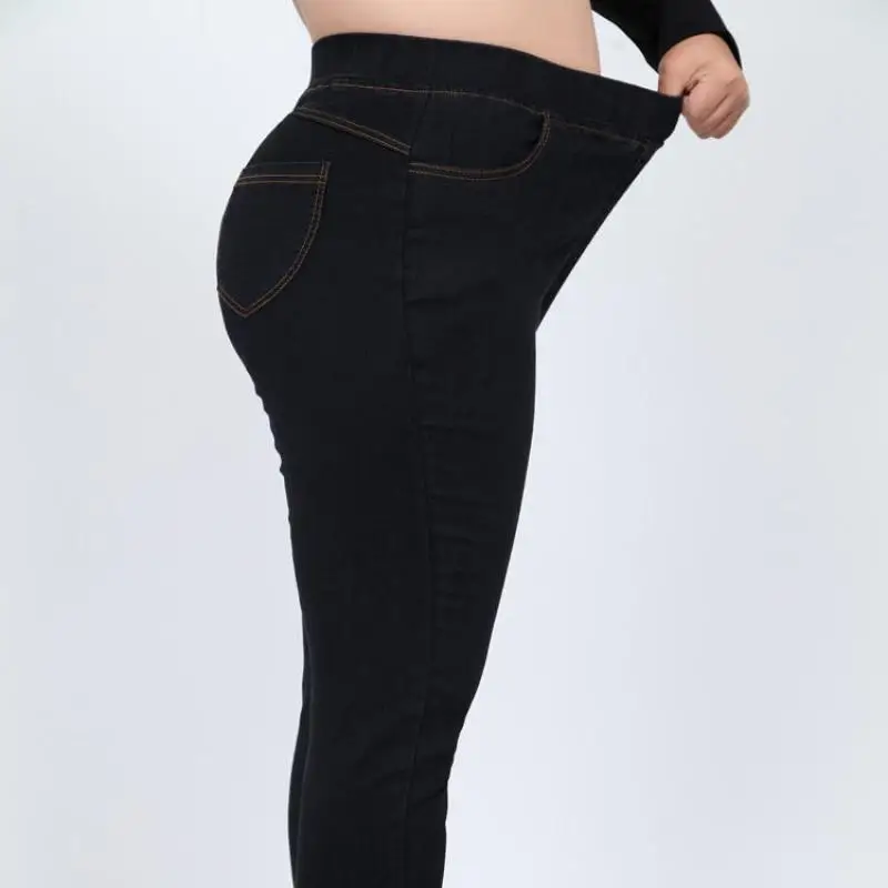 Plus Size 8XL 7XL L Elastic High Waist Femme Jeans Pencil Pants Spring Casual Jeans Women High Stretch Trousers Denim Pants
Plus Size 8XL 7XL L Elastic High Waist Femme Jeans Pencil Pants Spring Casual Jeans Women High Stretch Trousers Denim Pants