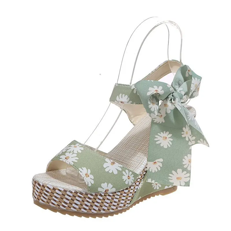 Bohemian Platform Wedge High-heeled Fish Mouth High-heeled Women's Sandals with Bow Ribbon Design Casual Open-toed Beach Shoes
Bohemian Platform Wedge High-heeled Fish Mouth High-heeled Women's Sandals with Bow Ribbon Design Casual Open-toed Beach Shoes