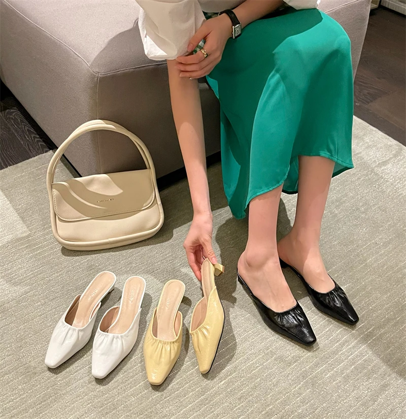 New Women Women Mule Summer Solid Toe-covered Slipper Fashion Pointed Woven Breathable Lady Slippers Flat Sandals Slides Shoes
New Women Women Mule Summer Solid Toe-covered Slipper Fashion Pointed Woven Breathable Lady Slippers Flat Sandals Slides Shoes