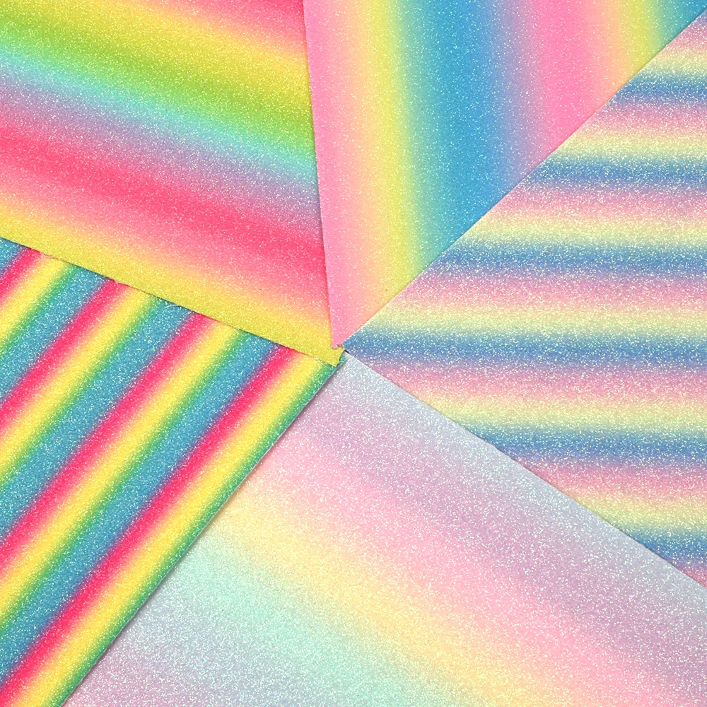 5Pcs A5 Size Rainbow Stripe Weaving Glitter Faux Leather Assorted Set For DIY Handmade Crafts,1Yc10089 
5Pcs A5 Size Rainbow Stripe Weaving Glitter Faux Leather Assorted Set For DIY Handmade Crafts,1Yc10089