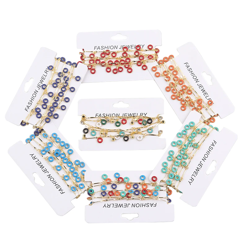 SAUVOO 1meter No Fade Metal Candy Colors Drop Oil Round Chain Tassel Ankle Chain Bohemian Beach Jewelry For Women Leg Chain
SAUVOO 1meter No Fade Metal Candy Colors Drop Oil Round Chain Tassel Ankle Chain Bohemian Beach Jewelry For Women Leg Chain