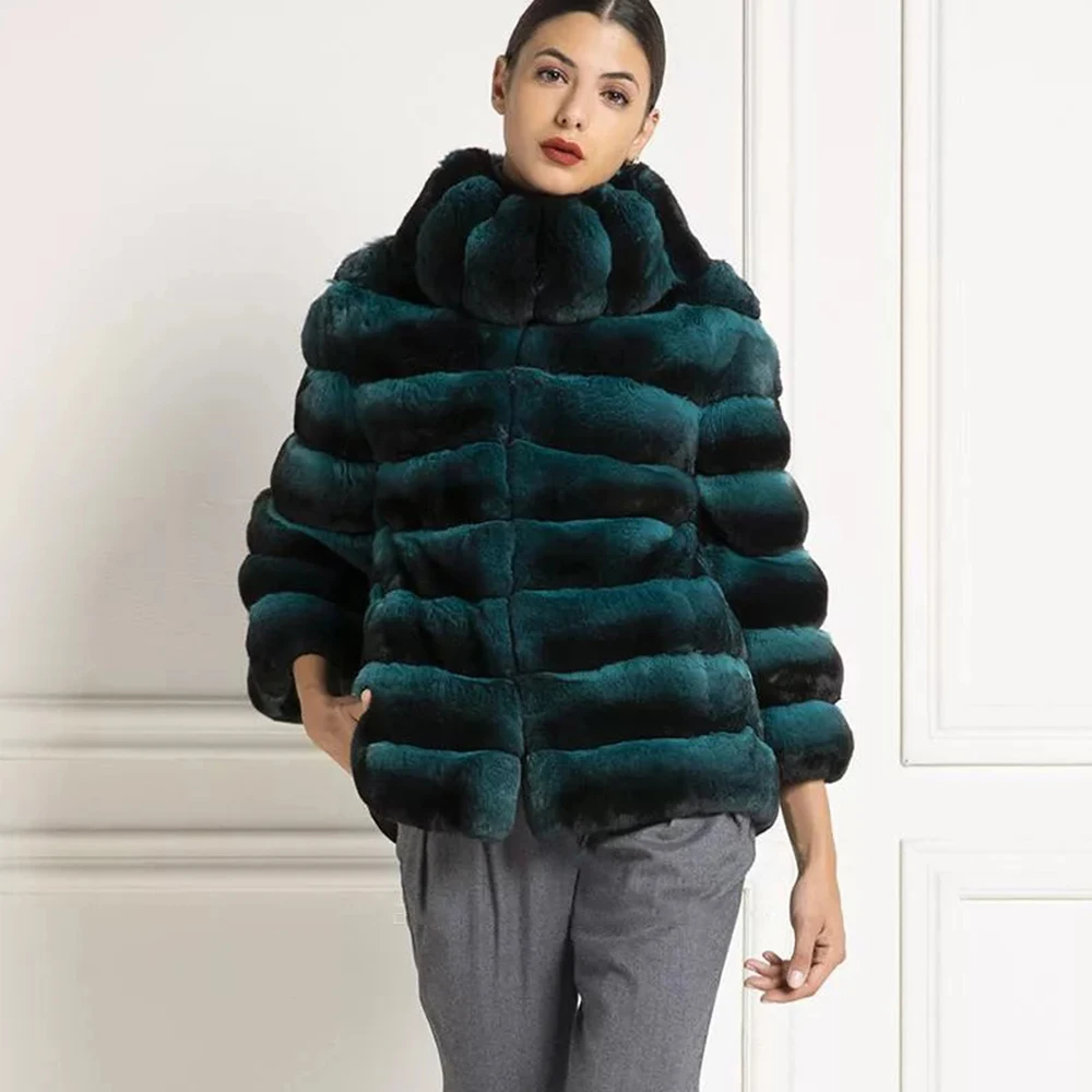 High Quality Natural Full Pelt Genuine Rex Rabbit Fur Coats Outwear Fashion Green Natural Rex Rabbit Fur Jacket Stand Collar
High Quality Natural Full Pelt Genuine Rex Rabbit Fur Coats Outwear Fashion Green Natural Rex Rabbit Fur Jacket Stand Collar