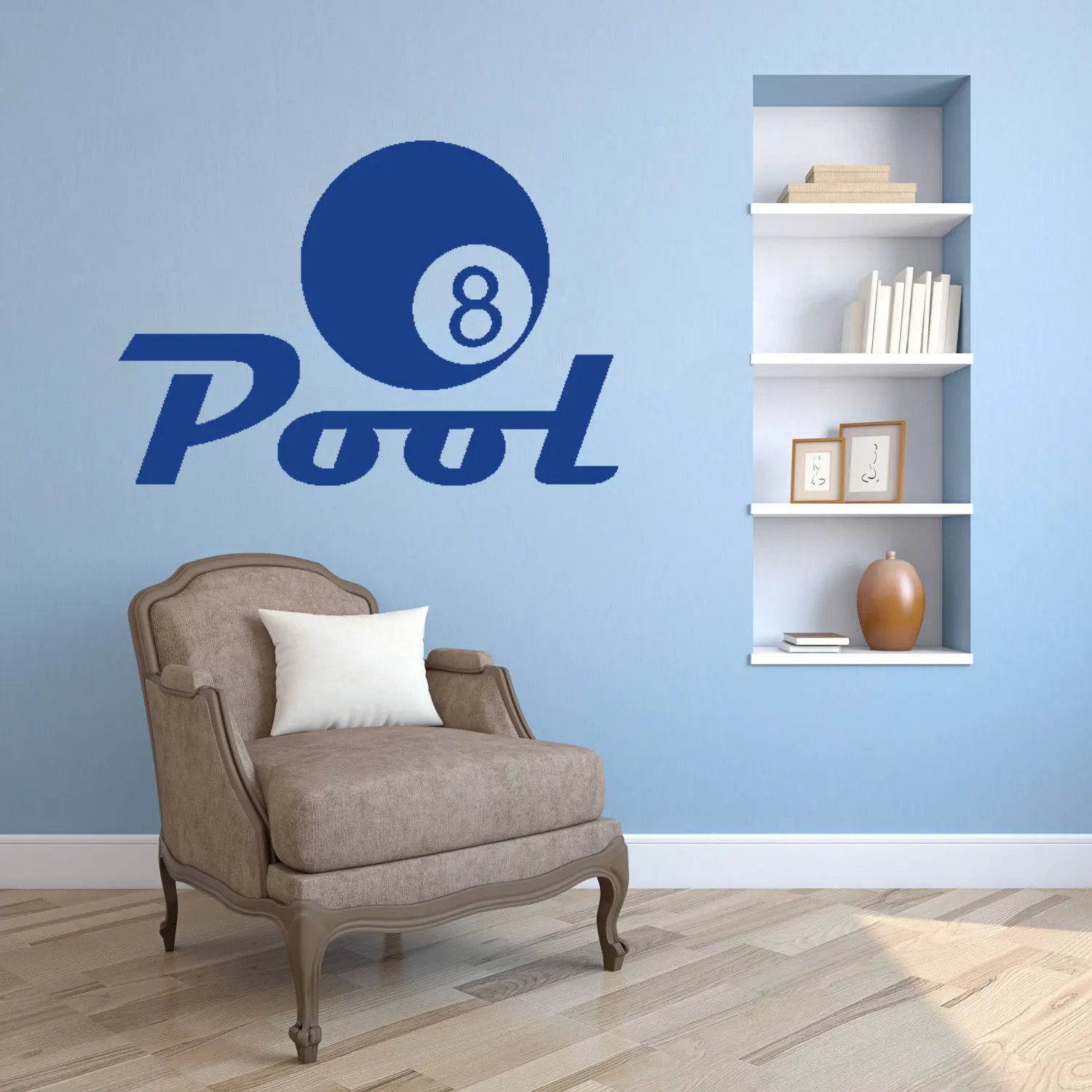 Interesting Eight Ball Silhouette Wall Stickers Vinyl Sport Decor Billiard Pool Decals Self-adhesive Wallpaper DW12808
Interesting Eight Ball Silhouette Wall Stickers Vinyl Sport Decor Billiard Pool Decals Self-adhesive Wallpaper DW12808