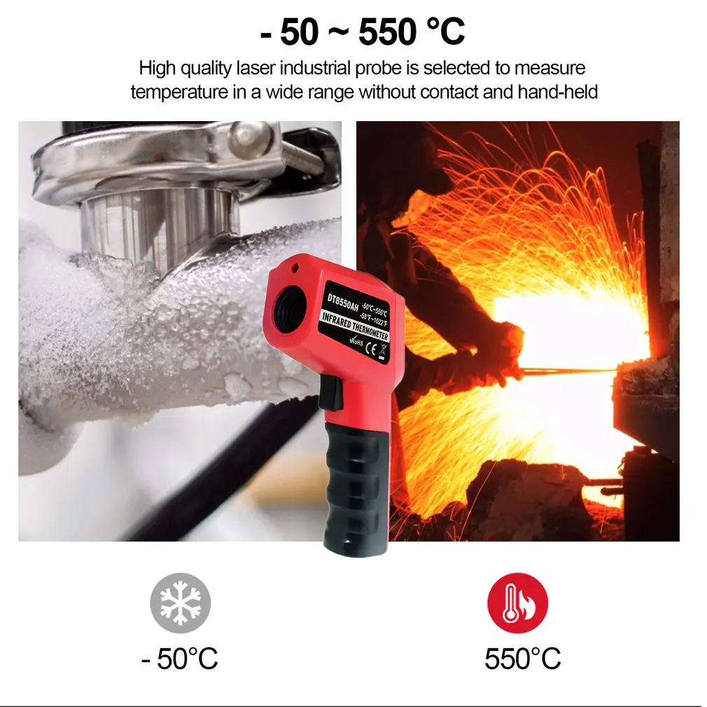 MESTEK Digital Pyrometer Thermometers Non Contact Laser Thermometer Temperature Gun infrared thermometer termometro infrarojo
MESTEK Digital Pyrometer Thermometers Non Contact Laser Thermometer Temperature Gun infrared thermometer termometro infrarojo
