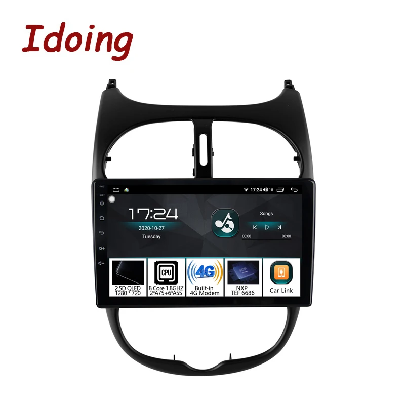 Idoing 9 "4G + 64G 2.5D QLED автомобильный Android радио плеер для Peugeot 206 1998-2012 головное устройство Plug And Play DSP GPS навигация NO 2Din
Idoing 9 "4G + 64G 2.5D QLED автомобильный Android радио плеер для Peugeot 206 1998-2012 головное устройство Plug And Play DSP GPS навигация NO 2Din