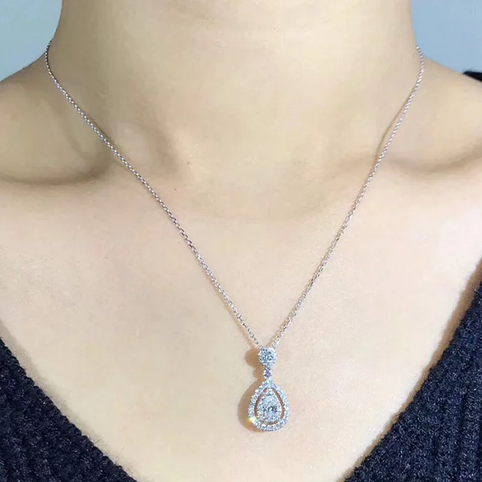 925 Sterling Silver Micro Zircon Water Drop Charm Necklaces & Pendants For Women Wedding Party Jewelry Chokers dz833
925 Sterling Silver Micro Zircon Water Drop Charm Necklaces & Pendants For Women Wedding Party Jewelry Chokers dz833