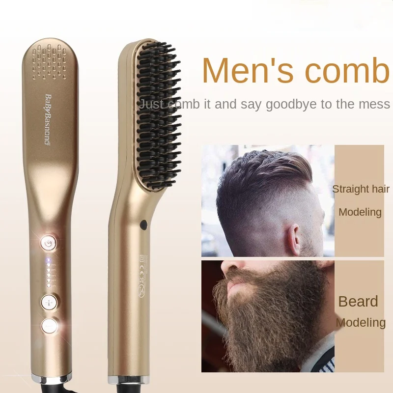 Men's Hair Straightening Comb Multifunctional Styling Comb Styling Hair and Beard Comb Ceramic Tempering Hair Straightener
Men's Hair Straightening Comb Multifunctional Styling Comb Styling Hair and Beard Comb Ceramic Tempering Hair Straightener