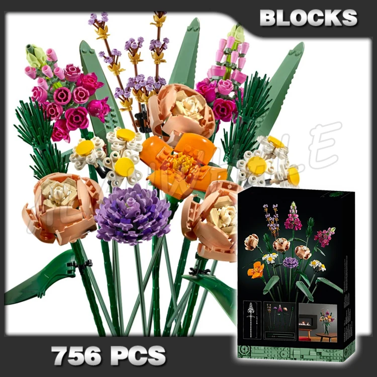 756pcs Botanical Collection Flower Bouquet Bloom Decoration Arrangement Expert 11650 Building Blocks Toys Compatible With Model
756pcs Botanical Collection Flower Bouquet Bloom Decoration Arrangement Expert 11650 Building Blocks Toys Compatible With Model
