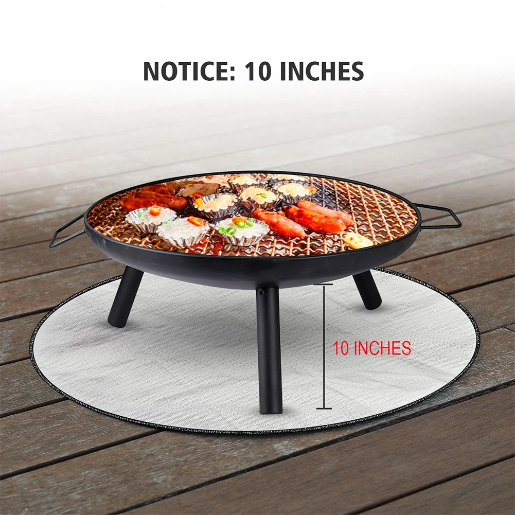 Fire Pit Mat Under Grill Fire Pit Pad BBQ Fireproof Deck Defender Round for Floor Patio Lawn Outdoor Camping 24inch Silver
Fire Pit Mat Under Grill Fire Pit Pad BBQ Fireproof Deck Defender Round for Floor Patio Lawn Outdoor Camping 24inch Silver