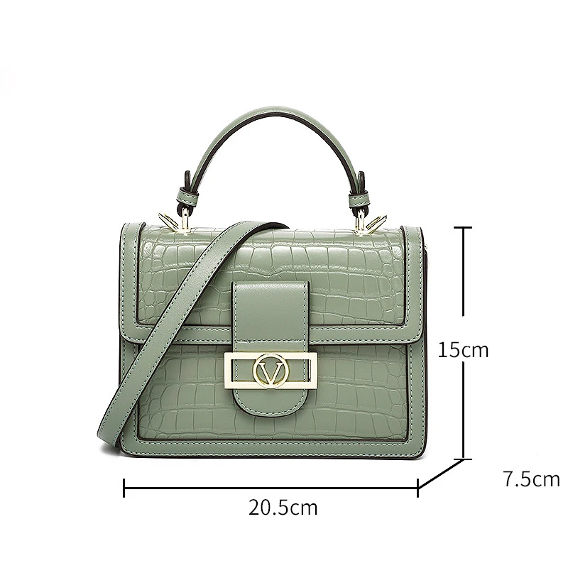 New Fashion Crocodile Pattern Organ Small Square Bag Fashion Wide Shoulder Strap One-Shoulder Messenger Bag
New Fashion Crocodile Pattern Organ Small Square Bag Fashion Wide Shoulder Strap One-Shoulder Messenger Bag