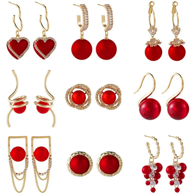 сережки Sweet Red Acrylic Pealrs Drop Earrings For Women Girls Wedding Ear Accessories Brincos ерьги 2020 тренд New Year Gift
сережки Sweet Red Acrylic Pealrs Drop Earrings For Women Girls Wedding Ear Accessories Brincos ерьги 2020 тренд New Year Gift