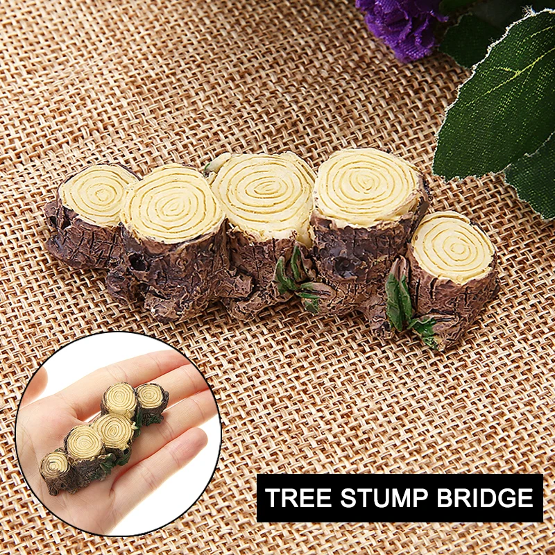 Mini Tree Stump Bridge Model Resin Fairy Garden Miniatures Dollhouse Terrarium Micro Landscape for Gardarn Decoration
Mini Tree Stump Bridge Model Resin Fairy Garden Miniatures Dollhouse Terrarium Micro Landscape for Gardarn Decoration