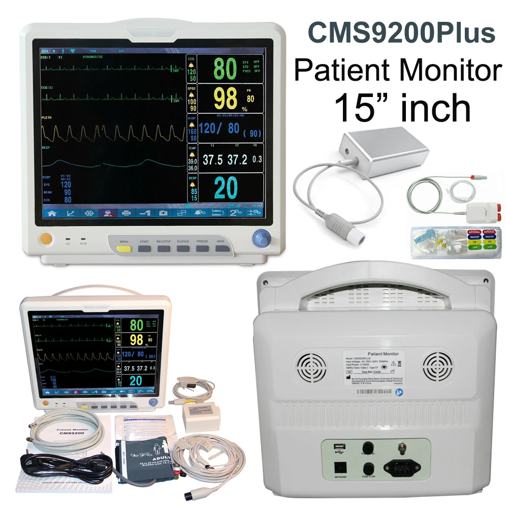 Мультипараметрический монитор для пациентов CONTEC CMS9200 Plus, измеритель сердечного ритма SPO2, с цветным ЖК-дисплеем 15 дюймов, ETCO2 и IBP
Мультипараметрический монитор для пациентов CONTEC CMS9200 Plus, измеритель сердечного ритма SPO2, с цветным ЖК-дисплеем 15 дюймов, ETCO2 и IBP