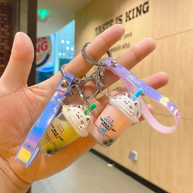 Hot New Cartoon Cute Cat Car Keychain Creative Milk Tea Cup Liquid Crystal Quicksand Sequin Key Ring Bag Pendant for Women child
Hot New Cartoon Cute Cat Car Keychain Creative Milk Tea Cup Liquid Crystal Quicksand Sequin Key Ring Bag Pendant for Women child