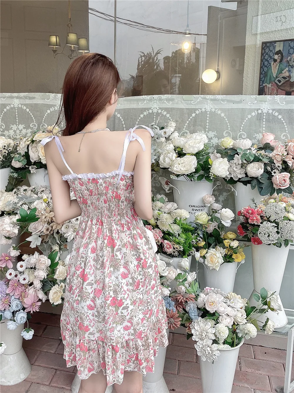 Summer Spring New Woman Short Fancy Floral Ruffles Lace Strap Dress YOU198 
Summer Spring New Woman Short Fancy Floral Ruffles Lace Strap Dress YOU198