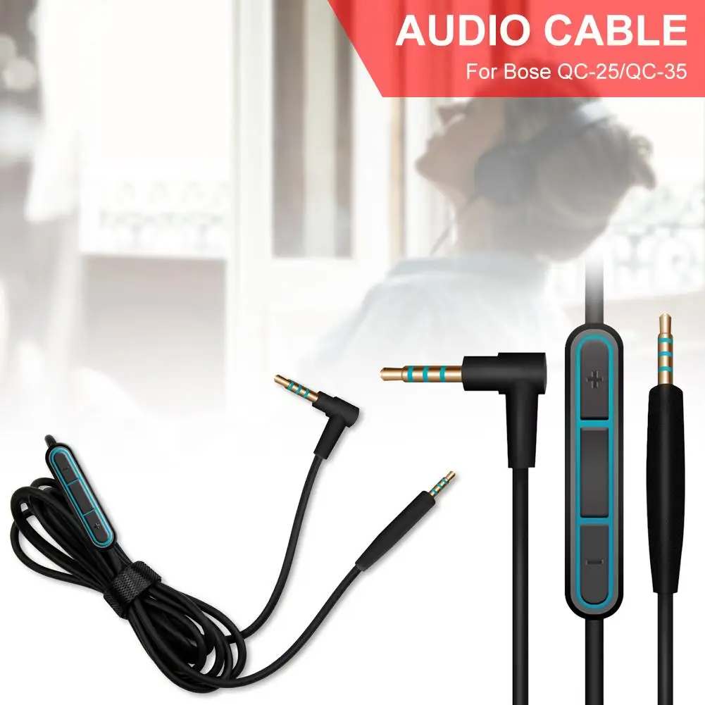 2.5mm To 3.5mm Audio Cable For Bose QC25 Quiet Comfort Headphone Cord Cable With Mic Volume Control 1.5m
2.5mm To 3.5mm Audio Cable For Bose QC25 Quiet Comfort Headphone Cord Cable With Mic Volume Control 1.5m