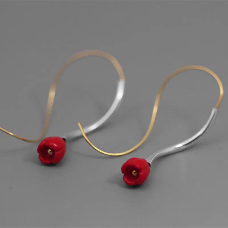 S.EAST SUN 925 Sterling Silver Handmade personalized Red Coral flower earrings are suitable for women's party gift jewelry
S.EAST SUN 925 Sterling Silver Handmade personalized Red Coral flower earrings are suitable for women's party gift jewelry