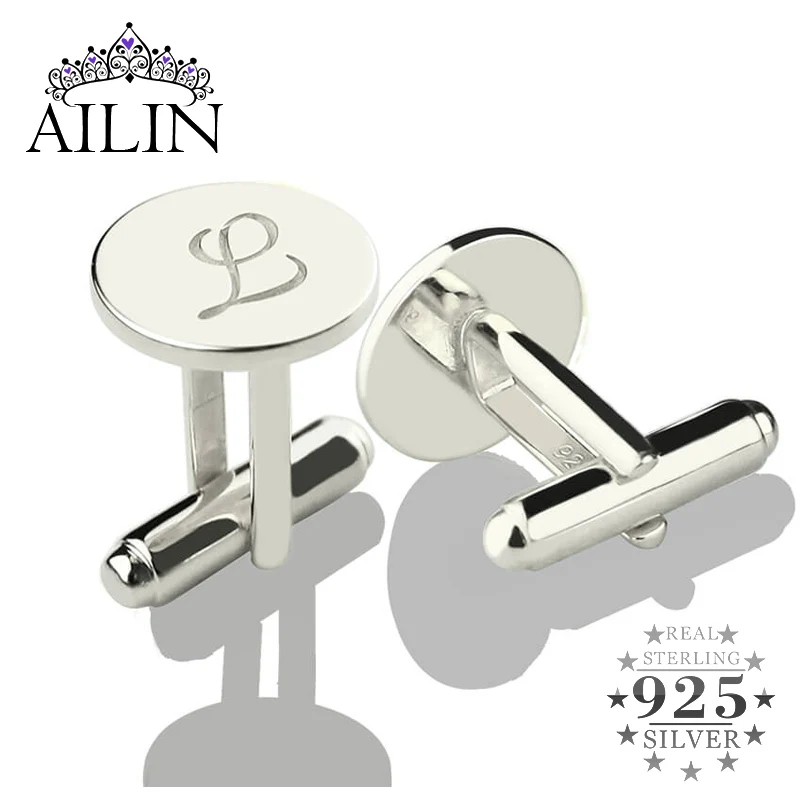 AILIN Personalized Sterling Silver Initial Letter Cufflinks Wedding Groomsmen Cufflinks Gift for Man
AILIN Personalized Sterling Silver Initial Letter Cufflinks Wedding Groomsmen Cufflinks Gift for Man