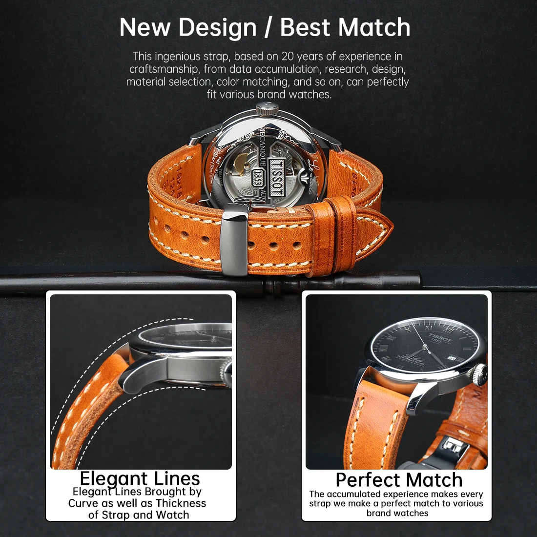Ремешок из натуральной кожи для Samsung Galaxy Watch 46 мм Gear S3 Коричневый мужской и женский