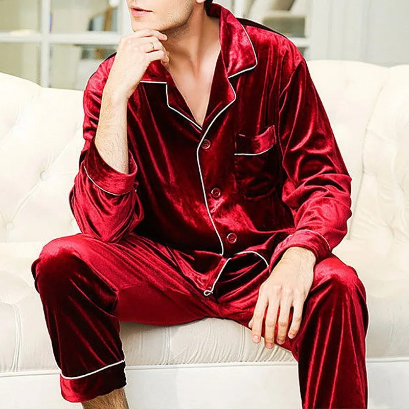 2021 Velvet Male Pajamas Sets Loose V-Neck Sleepwear For Couples Warm Winter Home Clothes Men's Clothing Pajama Pants 2Pcs/Set
2021 Velvet Male Pajamas Sets Loose V-Neck Sleepwear For Couples Warm Winter Home Clothes Men's Clothing Pajama Pants 2Pcs/Set