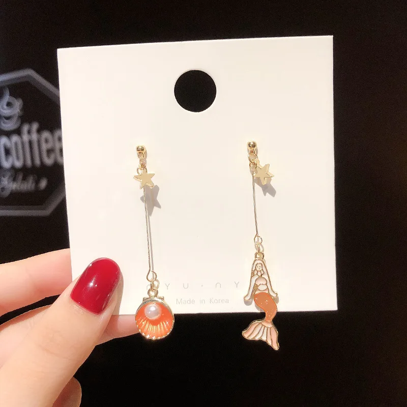 S925 Silvers Mermaid Shell Earrings for Women Long Temperament Pearl Asymmetric Exquisite Jewellery 2021 New
S925 Silvers Mermaid Shell Earrings for Women Long Temperament Pearl Asymmetric Exquisite Jewellery 2021 New