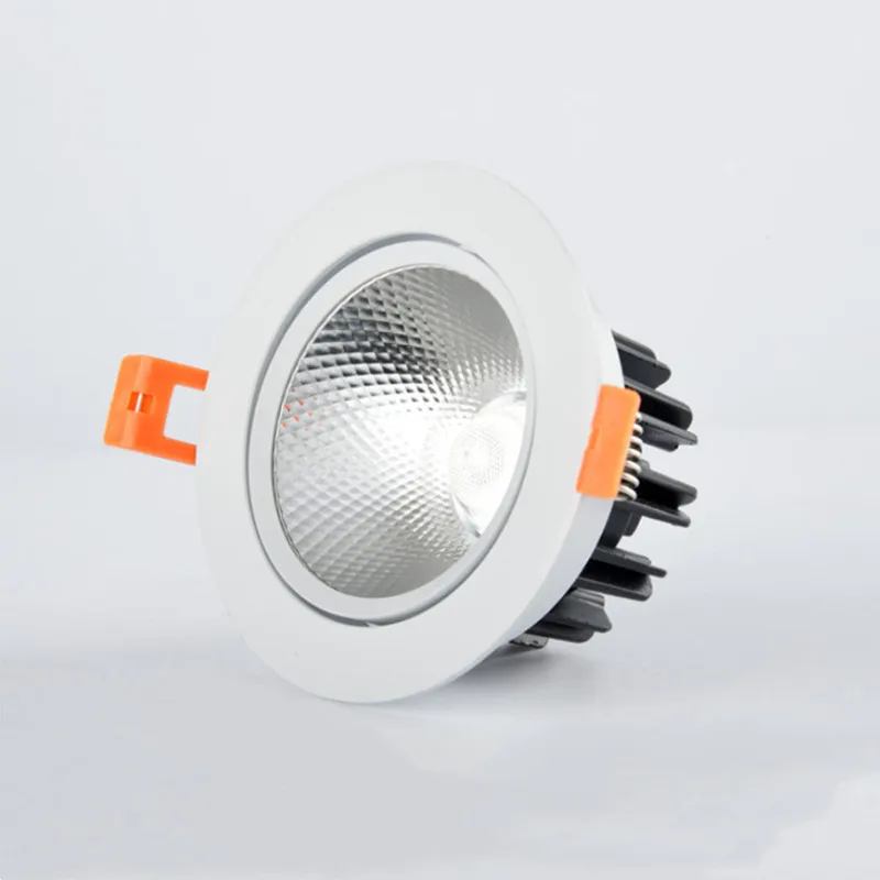 

LED Angle Adjustable Recessed Downlight Dimmable 5W 7W 9W 12W 15W 18W Epistar COB Chip Ceiling Spot Lamp with 110/220V Driver