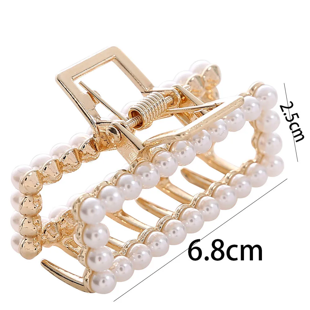 Women Girls Geometric Imitation Pearl Hair Claw Clamps Hair Crab Moon Shape Hair Clip Claws Solid Color Accessories Hairpin
Women Girls Geometric Imitation Pearl Hair Claw Clamps Hair Crab Moon Shape Hair Clip Claws Solid Color Accessories Hairpin