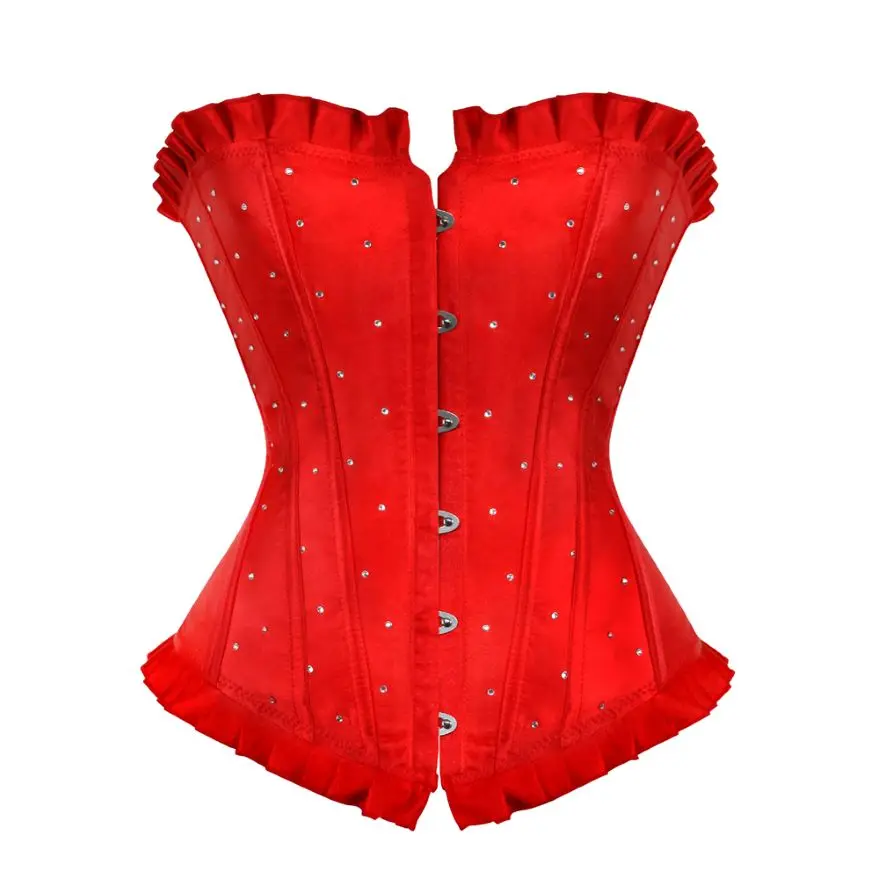 Women Sexy Lace Corset Dress Vintage Rhinestones Satin Corset Bustier Lingerie Top With Striped Mini Tutu Skirt Set Plus Size
Women Sexy Lace Corset Dress Vintage Rhinestones Satin Corset Bustier Lingerie Top With Striped Mini Tutu Skirt Set Plus Size
