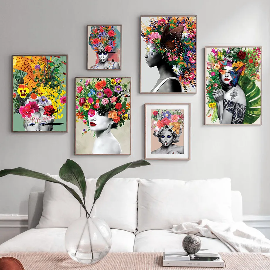 Butterfly Flower Women Head Poster Sexy Girl Canvas Painting Abstract Fashion Print Modern Wall Art Pictures Bedroom Decor
Butterfly Flower Women Head Poster Sexy Girl Canvas Painting Abstract Fashion Print Modern Wall Art Pictures Bedroom Decor