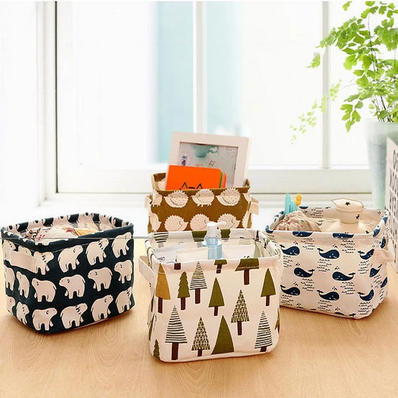 Fresh Cotton And Linen With Handle Desk Top Sundry Basket Storage Box Cabinet Small Clothing Fabric Storage Basket
Fresh Cotton And Linen With Handle Desk Top Sundry Basket Storage Box Cabinet Small Clothing Fabric Storage Basket