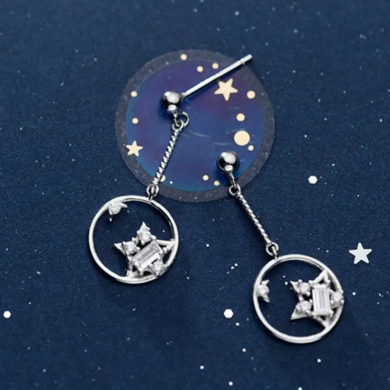 INZATT Real 925 Sterling Silver Zircon Star Stud Earrings For Fashion Women Birthday Party Fine Jewelry Cute Accessories Gift
INZATT Real 925 Sterling Silver Zircon Star Stud Earrings For Fashion Women Birthday Party Fine Jewelry Cute Accessories Gift