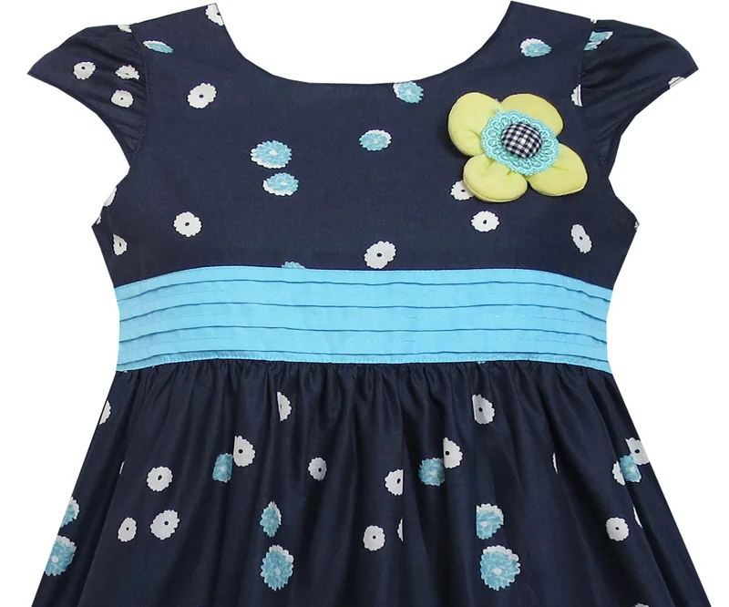 Girls Dress Flowers Trees Dark Blue Short Sleeve Knee Length Cotton 2020 Summer Princess Wedding Party Dresses Children Clothes
Girls Dress Flowers Trees Dark Blue Short Sleeve Knee Length Cotton 2020 Summer Princess Wedding Party Dresses Children Clothes