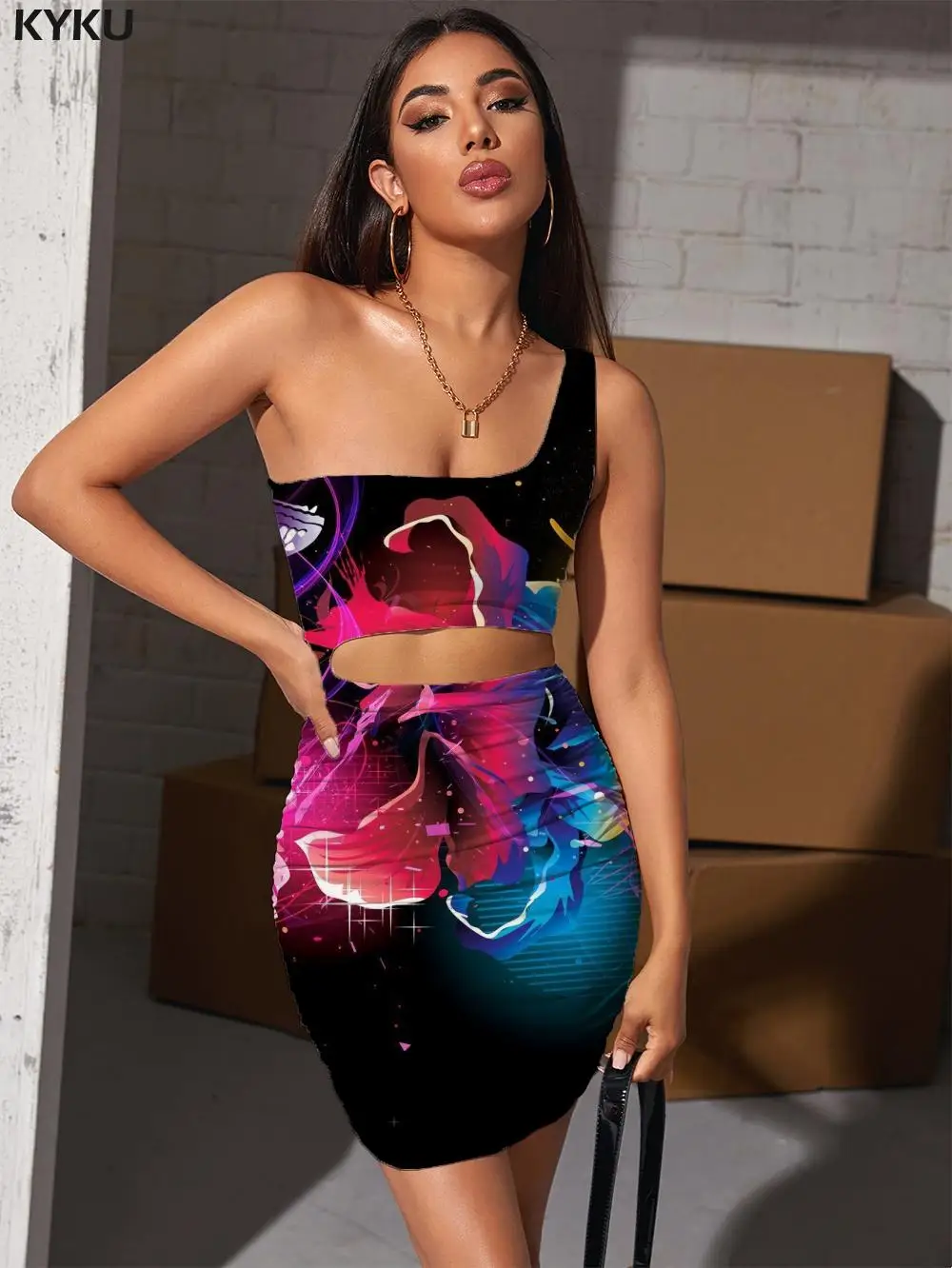 KYKU Brand Flower Dresses Women Colorful Vestido Sexy Graffiti Pleating Butterfly Halter Sleeveless Womens Clothing Club New
KYKU Brand Flower Dresses Women Colorful Vestido Sexy Graffiti Pleating Butterfly Halter Sleeveless Womens Clothing Club New
