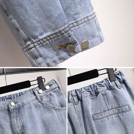 Extra Large Size Ladies Jeans Waist Elastic Wide-leg Pants Loose Pockets Nine Points Female Jeans Were Thin Spring Autumn L95
Extra Large Size Ladies Jeans Waist Elastic Wide-leg Pants Loose Pockets Nine Points Female Jeans Were Thin Spring Autumn L95