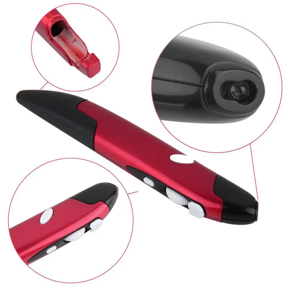 2.4G Wireless USB Optical Presenter Pen Mouse Adjustable 500/1000DPI 4 Keys Mini Mice for Tablet Laptop PC Desktop Smart TV Box
2.4G Wireless USB Optical Presenter Pen Mouse Adjustable 500/1000DPI 4 Keys Mini Mice for Tablet Laptop PC Desktop Smart TV Box