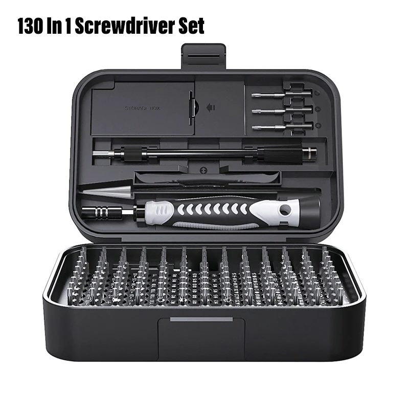 130 In 1 Screwdriver Set Multi Bit Set Multi-tool for Watch Laptop Computer PC Mobile Phone Device DIY Repair Hand Tools Kit
130 In 1 Screwdriver Set Multi Bit Set Multi-tool for Watch Laptop Computer PC Mobile Phone Device DIY Repair Hand Tools Kit
