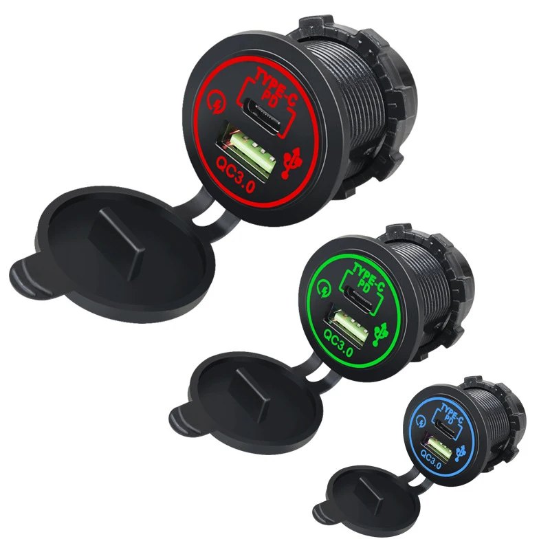 Motorcycle Dual USB Car Charger Quick Charge QC 3.0 and Type C PD Fast Charger Socket Power Outlet Adapter
Motorcycle Dual USB Car Charger Quick Charge QC 3.0 and Type C PD Fast Charger Socket Power Outlet Adapter