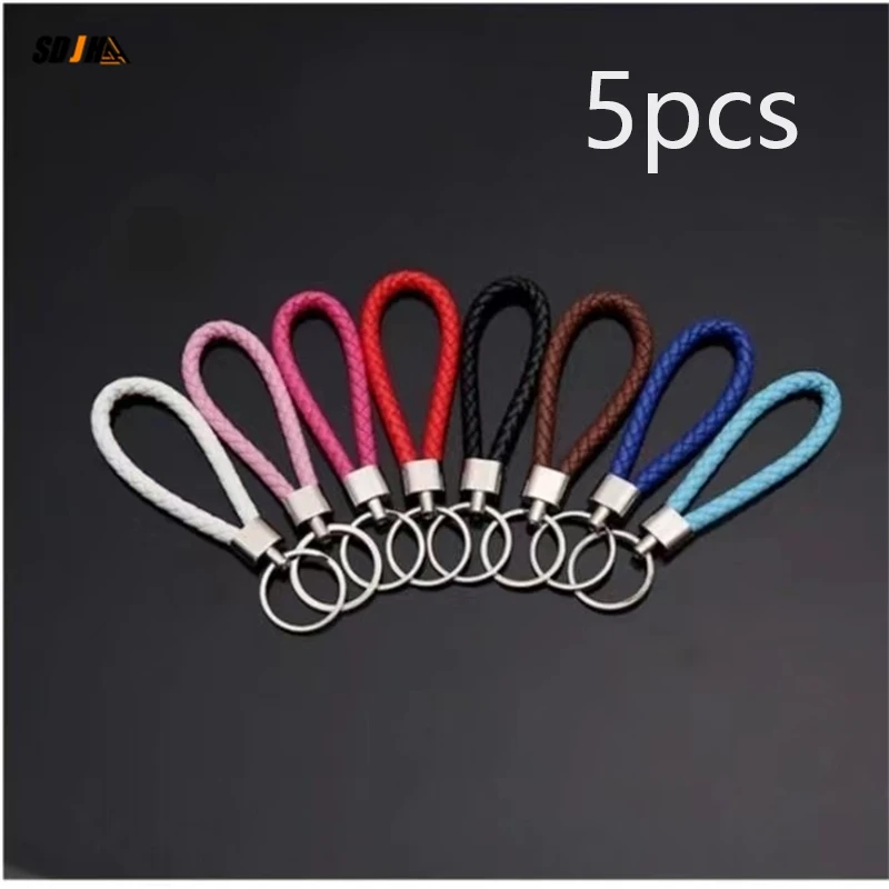 Car Key Chain 5pcs/set High-grade Handmade Braid Leather Woven Rope Keychain Tungsten Steel Ring Car Pendant Auto Accessorities
Car Key Chain 5pcs/set High-grade Handmade Braid Leather Woven Rope Keychain Tungsten Steel Ring Car Pendant Auto Accessorities