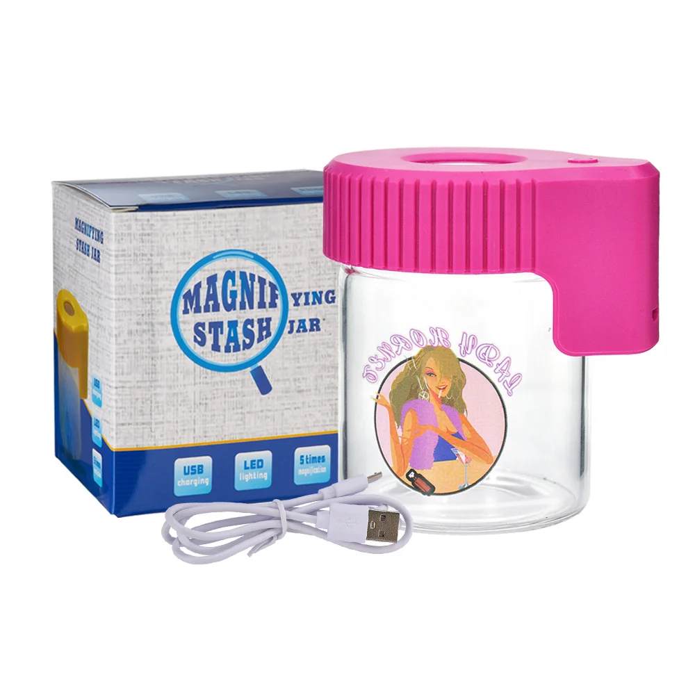 LADY HORNET Plastic&GlassLight-Up LED Air Tight Storage tank Jar Viewing Container 155ML Vacuum Seal Plastic Pill Box Case
LADY HORNET Plastic&GlassLight-Up LED Air Tight Storage tank Jar Viewing Container 155ML Vacuum Seal Plastic Pill Box Case