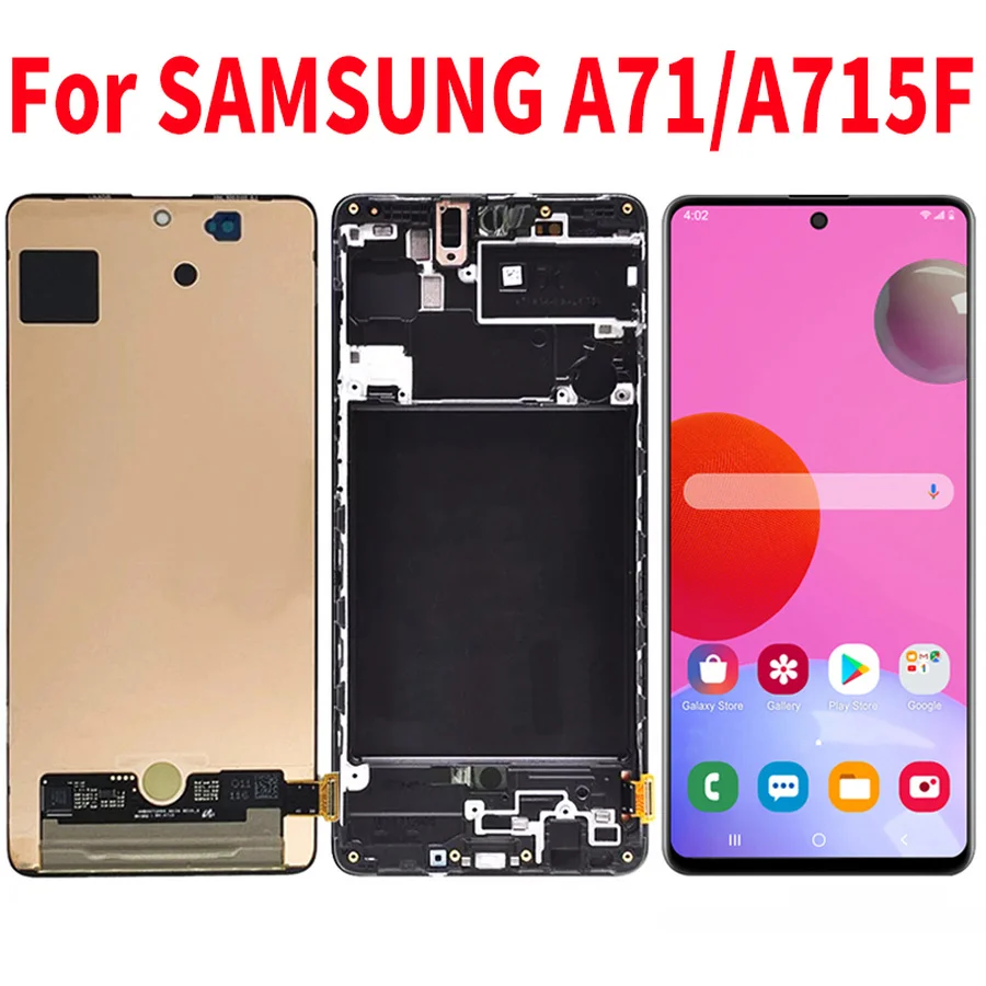 ЖК-дисплей с сенсорным экраном SM-A715F/DS/DSM для Samsung galaxy A71, A715, A715F
ЖК-дисплей с сенсорным экраном SM-A715F/DS/DSM для Samsung galaxy A71, A715, A715F