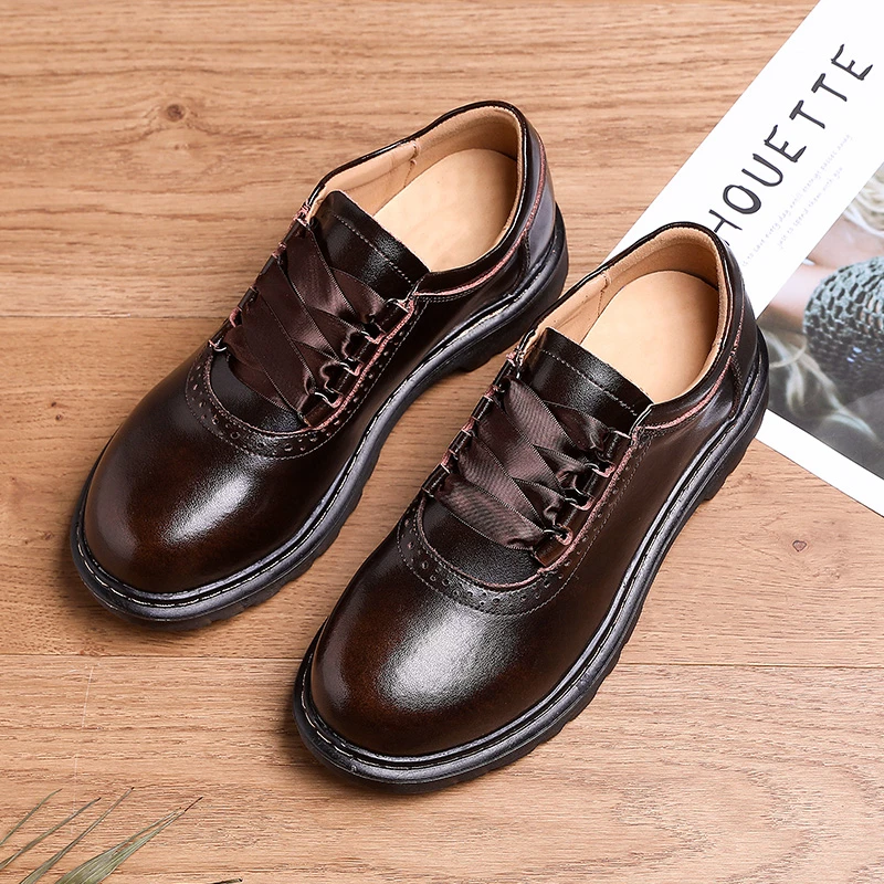 Women Genuine Leather Flats oxford Shoes Sneakers lady brogues Vintage College British Casual shoes for Women 2020 winter
Women Genuine Leather Flats oxford Shoes Sneakers lady brogues Vintage College British Casual shoes for Women 2020 winter