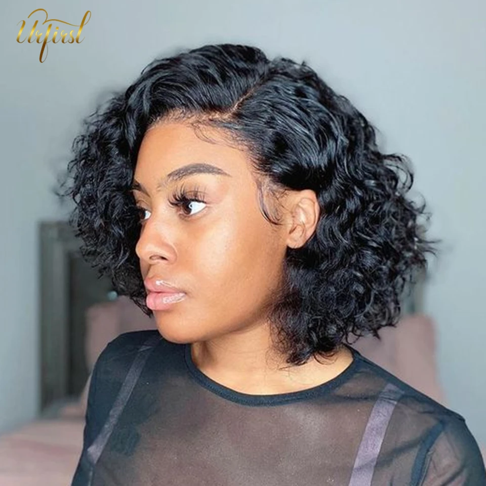 Pixie Cut Wig Malaysian Deep Curly Bob Wig Deep Curly Lace Front Human Hair Wigs For Black Women Remy Water Wave Short Bob Wig
Pixie Cut Wig Malaysian Deep Curly Bob Wig Deep Curly Lace Front Human Hair Wigs For Black Women Remy Water Wave Short Bob Wig