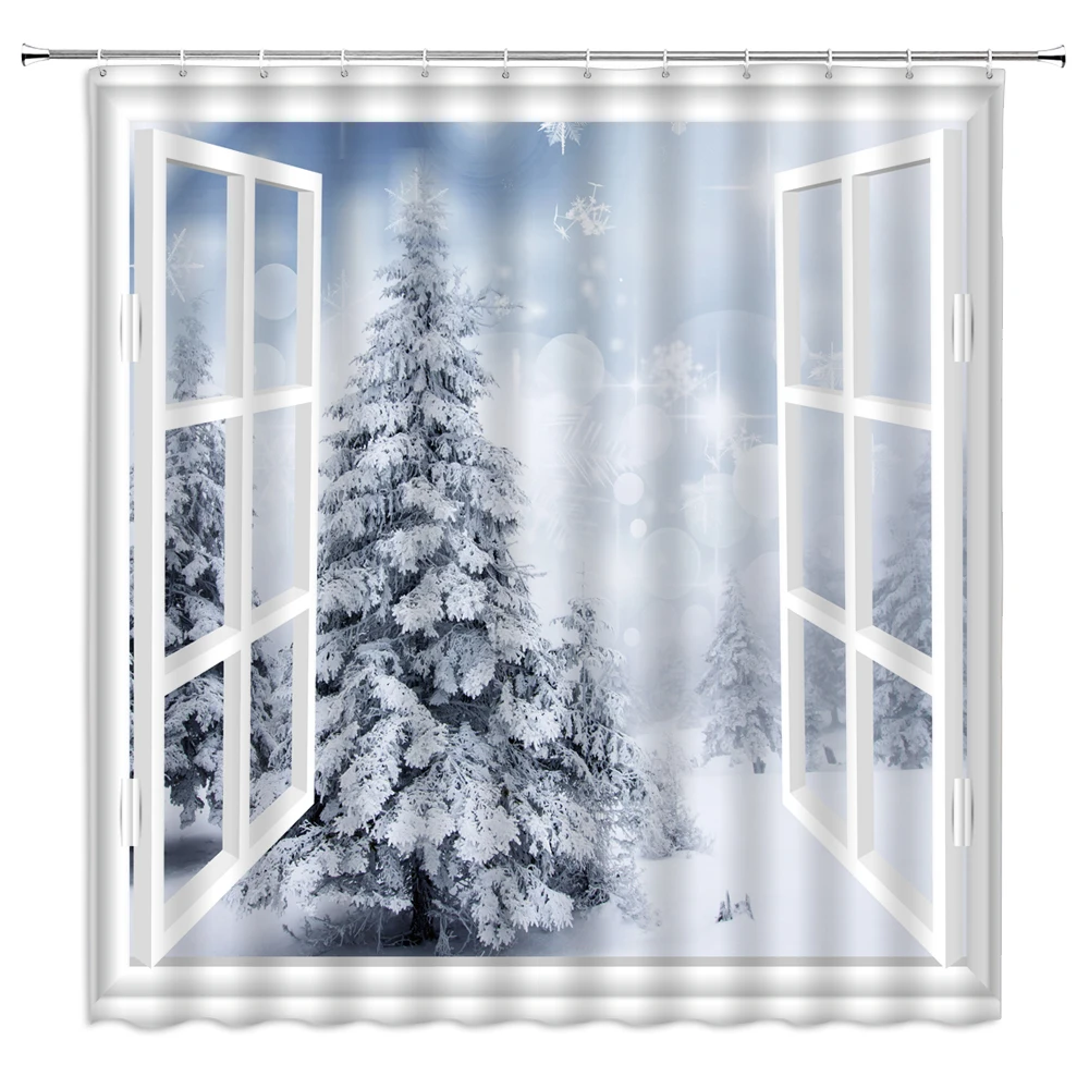 3D printed Winter snow scenery Bathroom Shower Curtain Waterproof Polyester Home Decor With Hook Shower Curtain 180*200cm
3D printed Winter snow scenery Bathroom Shower Curtain Waterproof Polyester Home Decor With Hook Shower Curtain 180*200cm