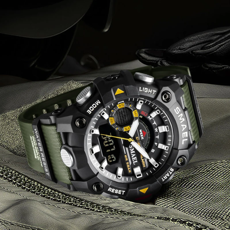 SMAEL Fashion Mens Military Sports Watches Top Brand Luxury Quartz Waterproof Watch Men LED Digital Wristwatch Relogio Masculino
SMAEL Fashion Mens Military Sports Watches Top Brand Luxury Quartz Waterproof Watch Men LED Digital Wristwatch Relogio Masculino
