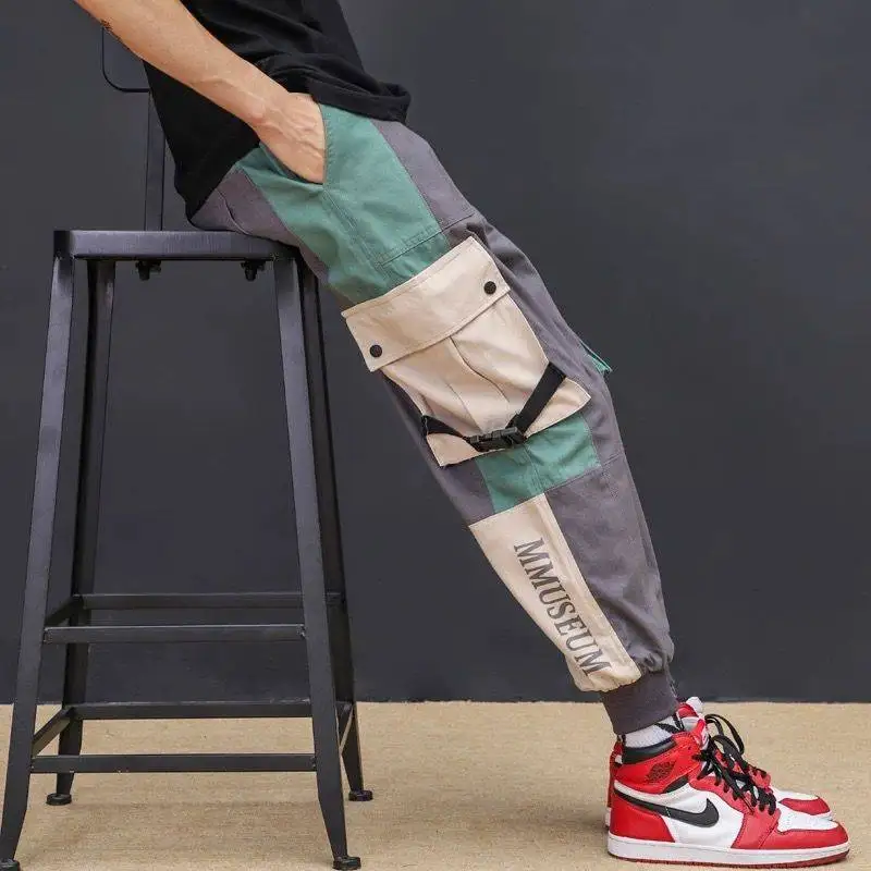Men Streetwear Hip Hop Cargo Pants Color Block Mens Fashions Sweatpants Baggy Joggers Pants Streetwear Casual Patchwork Pants
Men Streetwear Hip Hop Cargo Pants Color Block Mens Fashions Sweatpants Baggy Joggers Pants Streetwear Casual Patchwork Pants