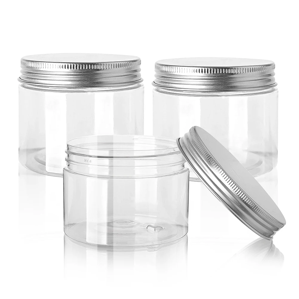 200-500ml Clear Empty PET Plastic Containers Jars Storage Jars With Aluminum Lids Food Containers Crafts Pots Leakproof Bottle
200-500ml Clear Empty PET Plastic Containers Jars Storage Jars With Aluminum Lids Food Containers Crafts Pots Leakproof Bottle